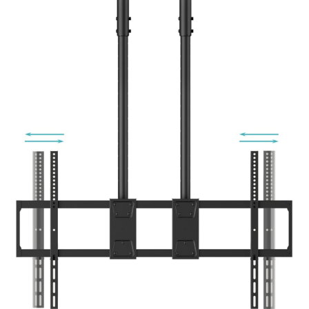 Tooq Soporte de Techo Extensible Doble Mástil para Pantallas 60-120 pulgadas, Negro Tooq Soporte de Techo Extensible Doble Mástil para Pantallas 60-120 pulgadas, Negro